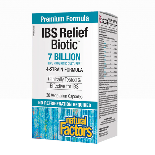 Natural Factors IBS Reliefbiotic 7 Billion 30 Veg Capsules