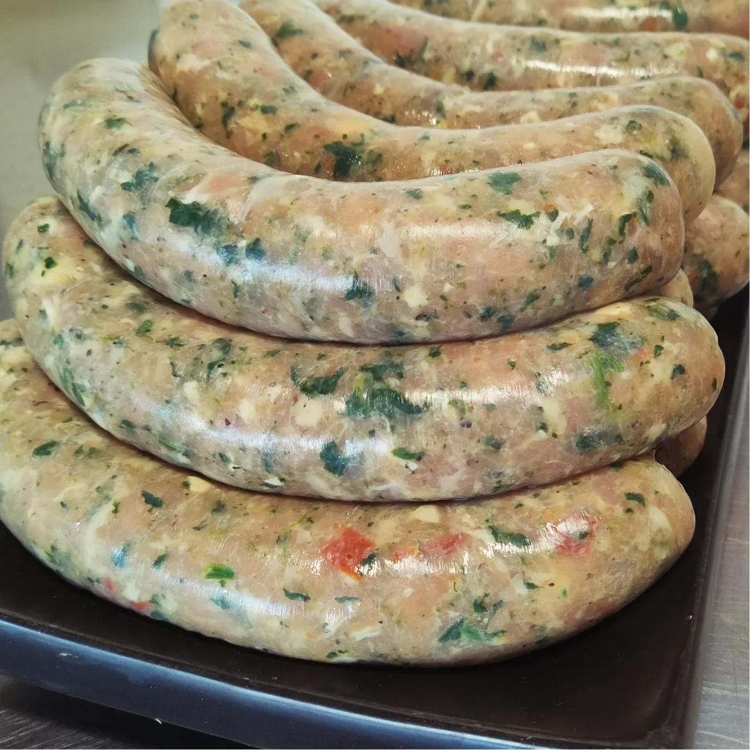 Pig & Pantry Sundried Tomato & Feta Chicken Sausage (Sold by Weight) (Frozen)