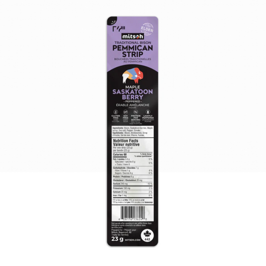 Mitsoh Pemmican Strip Maple Saskatoon Berry 23g