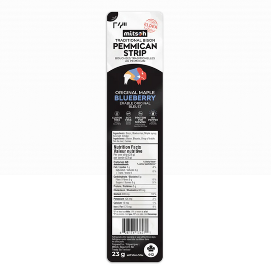 Mitsoh Pemmican Strip Maple Blueberry 23g