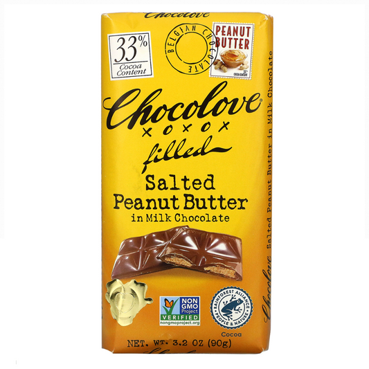 Chocolove Salted Peanut Butter Milk Chocolate Bar 90g