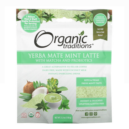 Organic Traditions Yerba Mate Mint Latte 150g