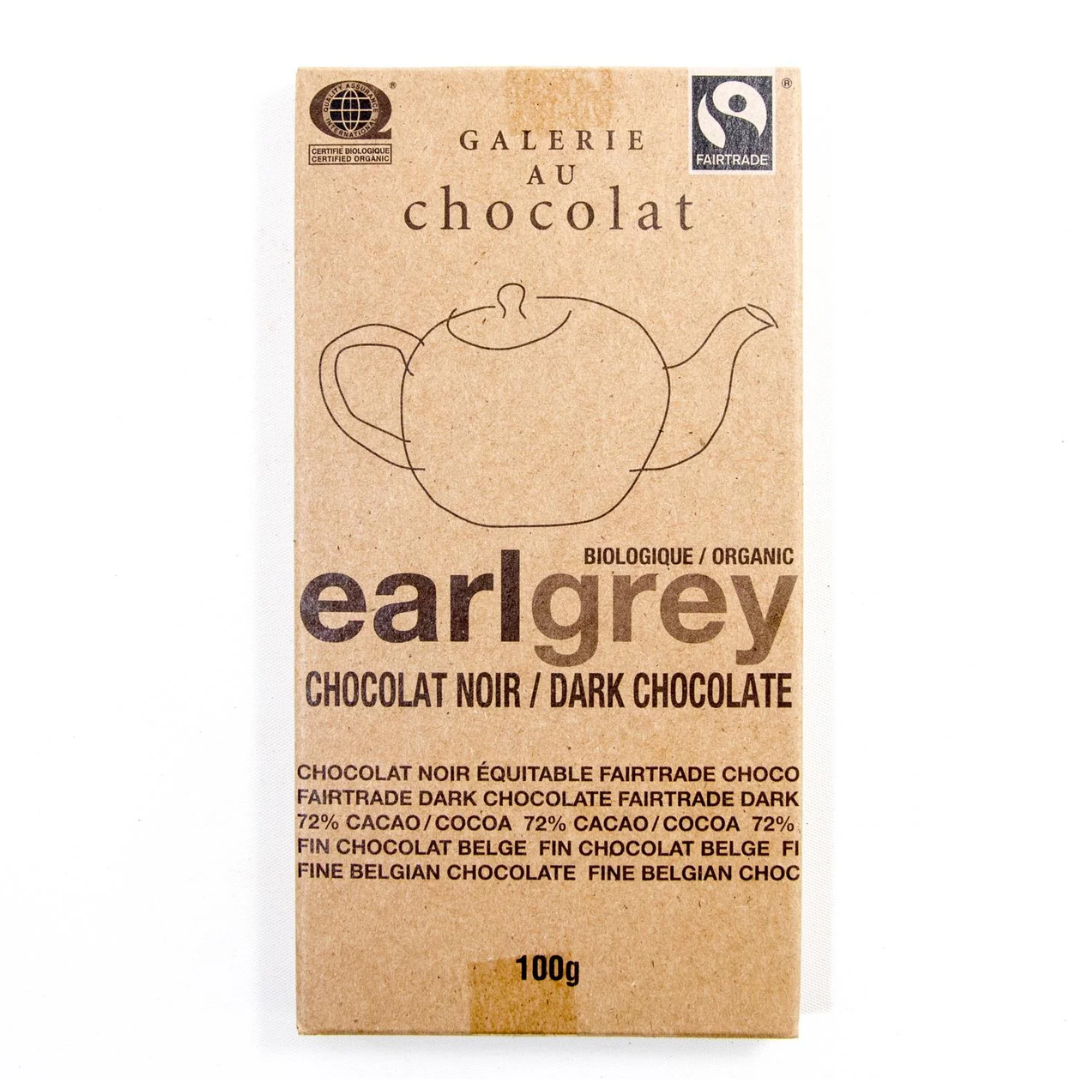 Galerie Dark Chocolate Earl Grey Tea Bar 100g