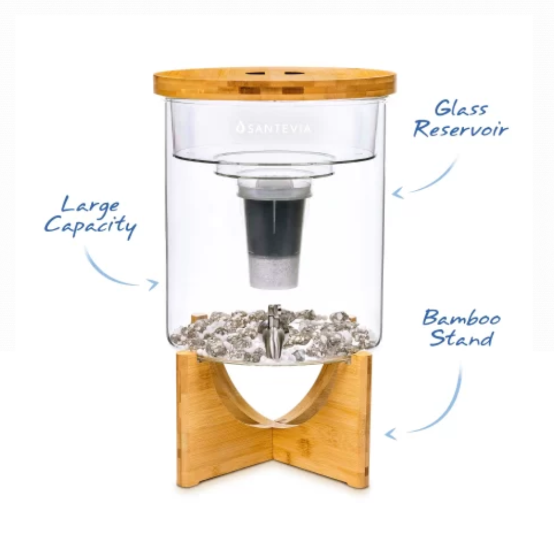 Santevia Counter Water System Glass/Bamboo