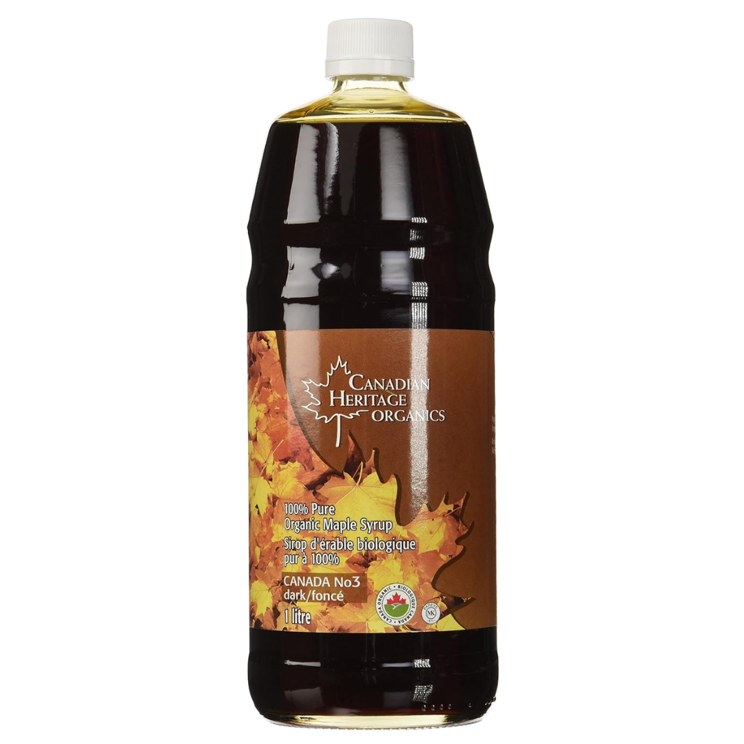 Canadian Heritage Organics Maple Syrup Grade A Very Dark 1L