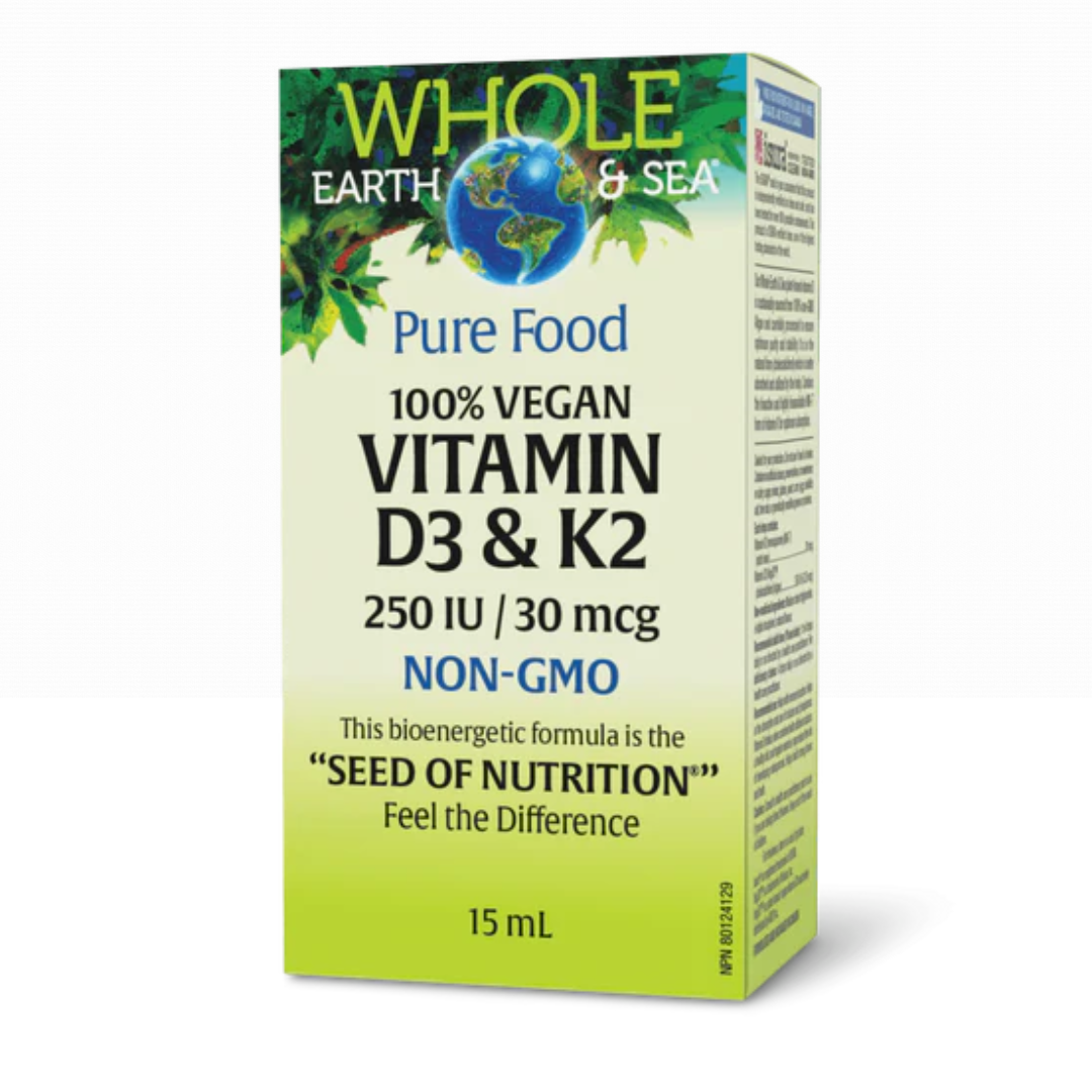 Whole Earth & Sea Vegan D3 & K2 Drops 15ml