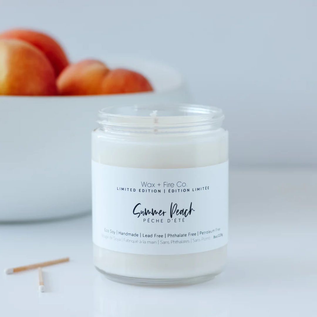 Wax + Fire Summer Peach Soy Candle