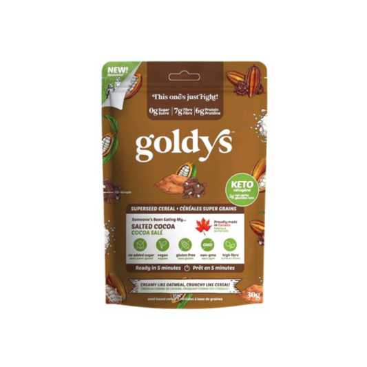 Goldys Superseed Cereal Salted Cocoa 30g Single Serve