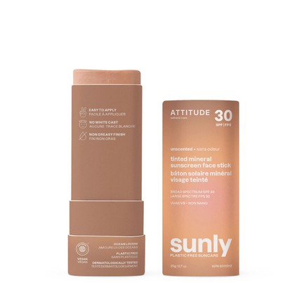 Attitude Tinted Mineral Sunscreen Unscented 20g