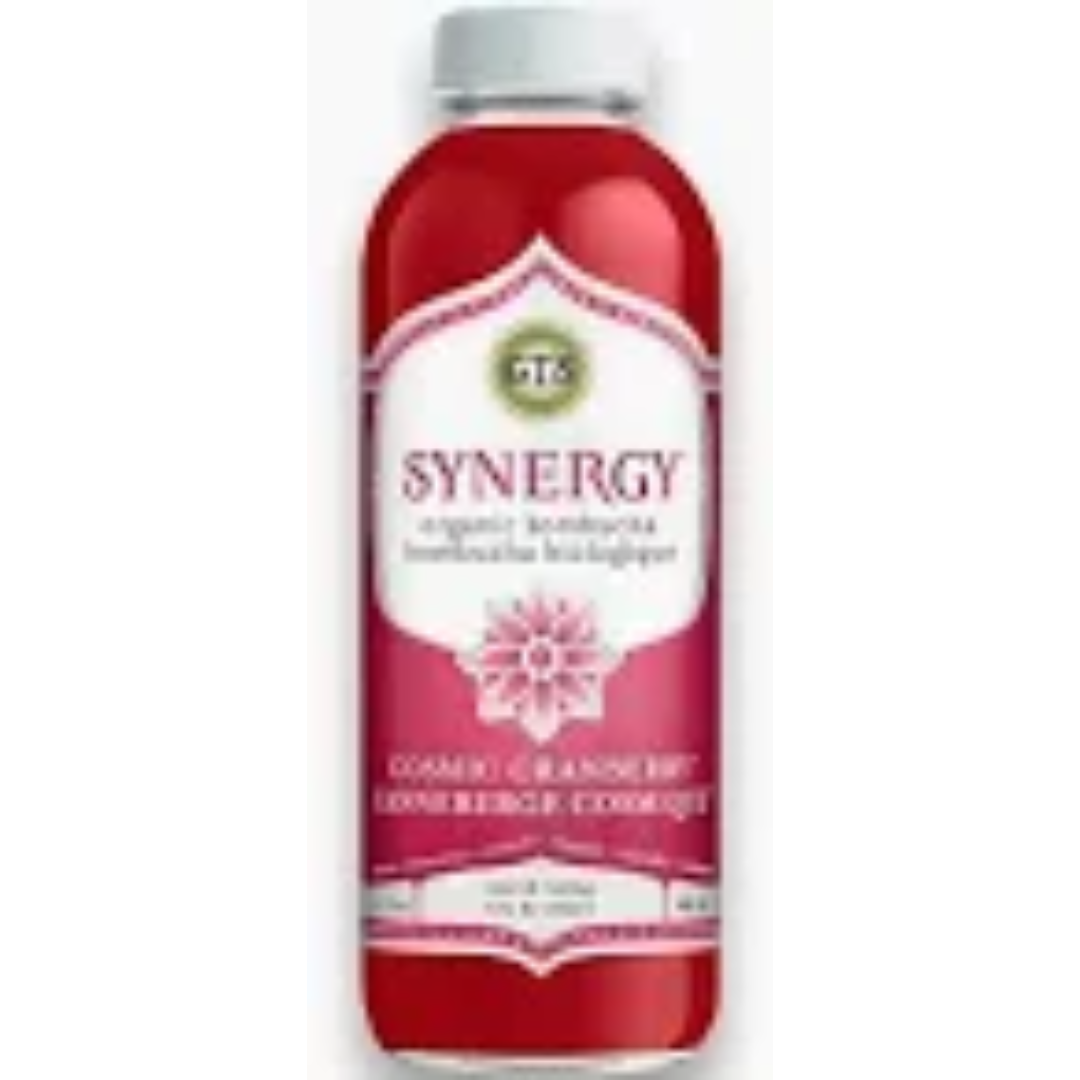 GT's Synergy Cranberry Kombucha 480ml (Refrigerated)