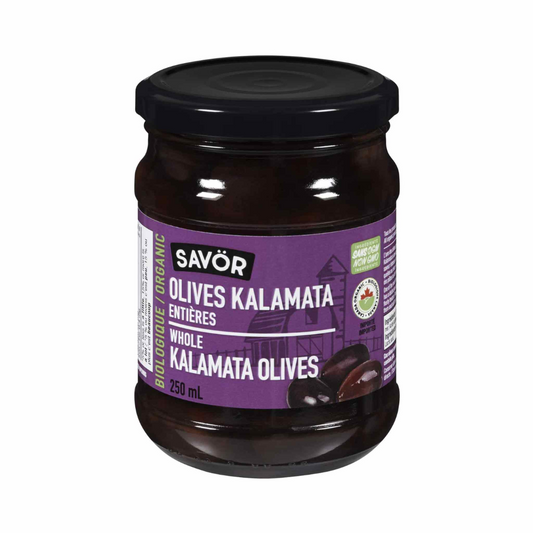Savor Whole Kalamata Olives (Organic) 250ml