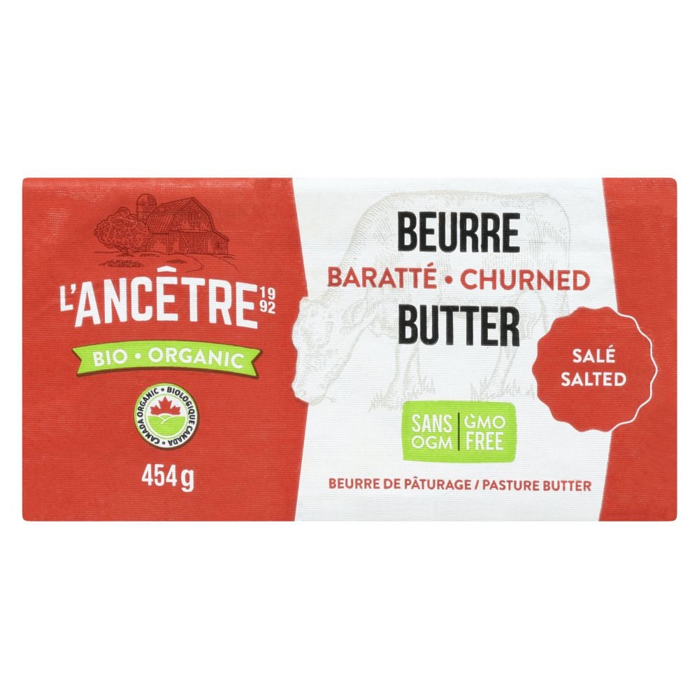 Lancetre Organic Butter Salted 454g Frozen