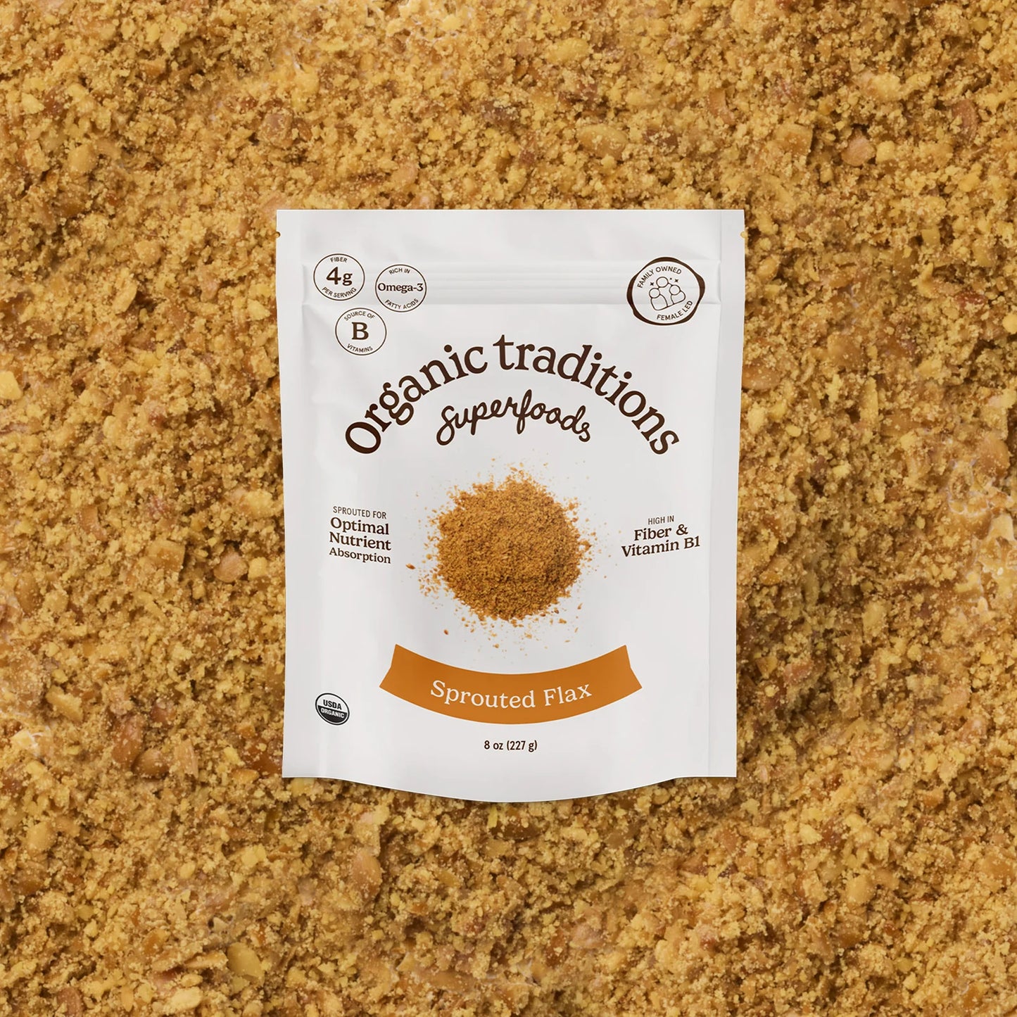 Organic Traditions Sprouted Flax Powder 227g