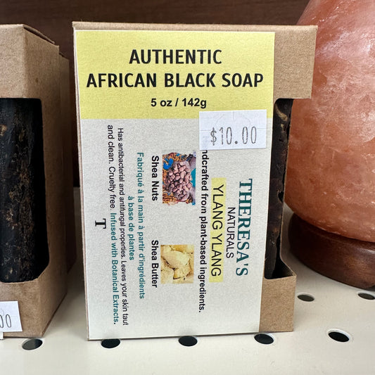 Theresa's Naturals Authentic Black Soap Ylang 142g
