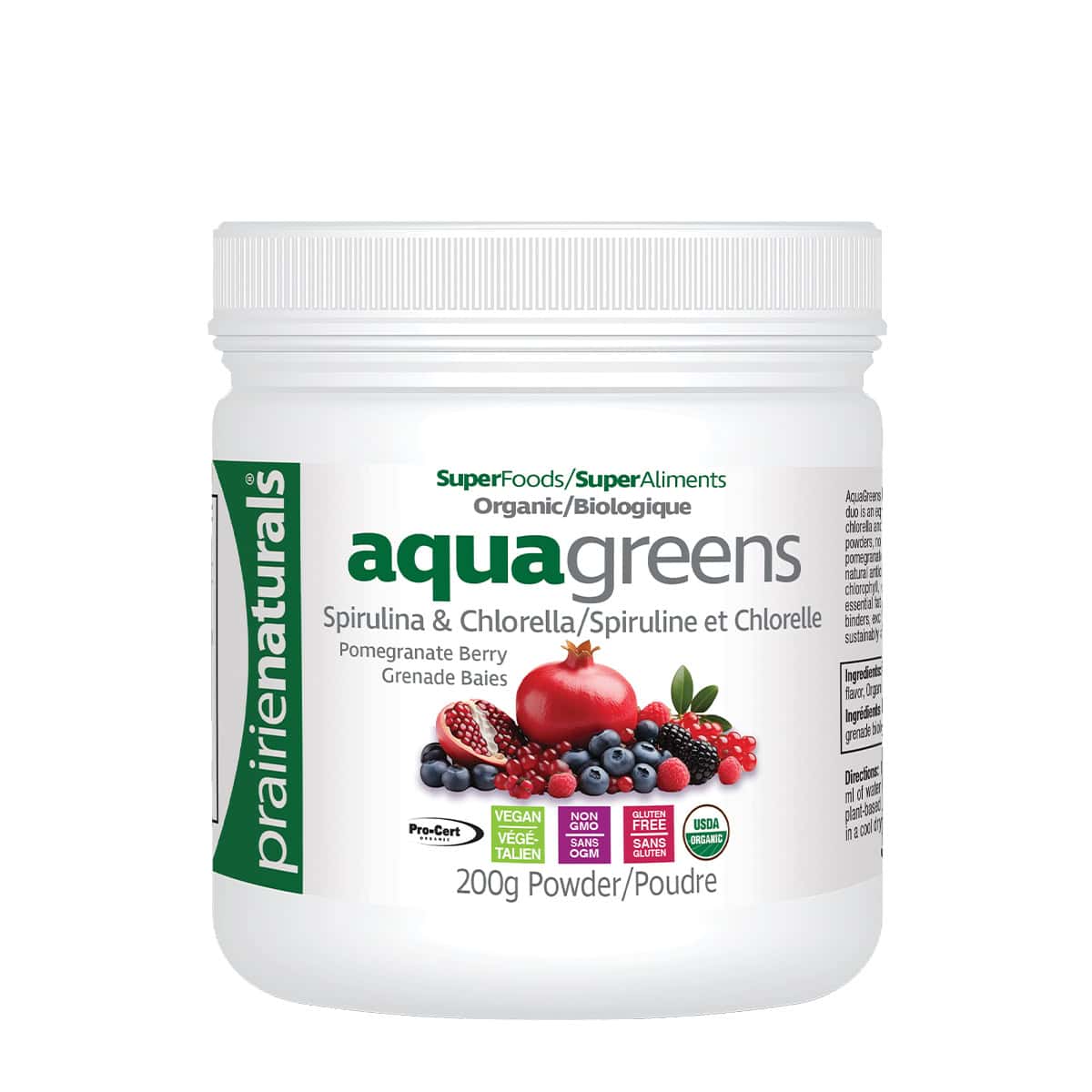 Prairie Naturals Aqua Greens Pomegranate Berry 200g