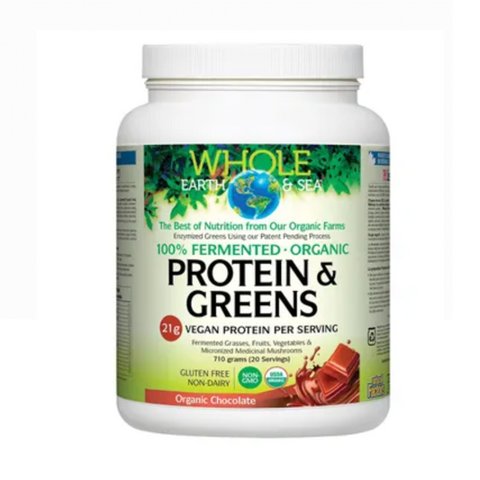 Whole Earth & Sea Organic 100% Fermented Protein & Greens Chocolate 710