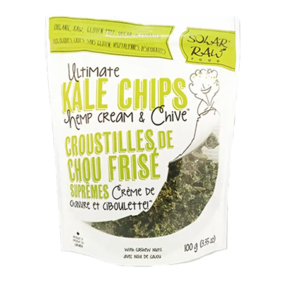 Solar Raw Kale Chips Hemp Cream & Chive 100g