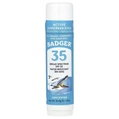 Badger Active Mineral Sunscreen Stick 18.4g