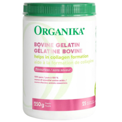 Organika 100% Pure Grass Fed Bovine Gelatin Powder Original, 250g