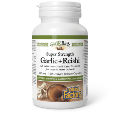 Natural Factors Garlic & Reishi 120 Delayed Release Caps