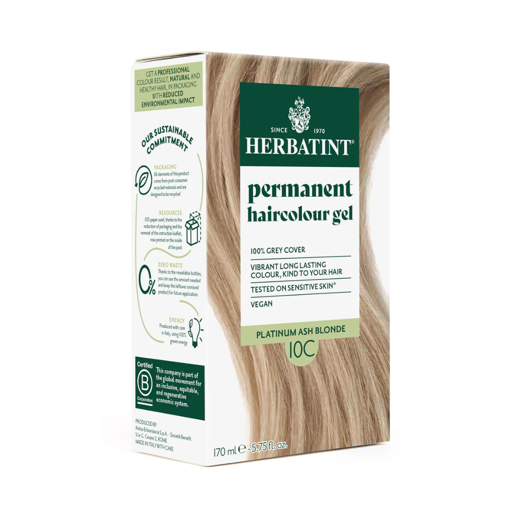 Herbatint Permanent Haircolour 10C Platinum Ash Blonde