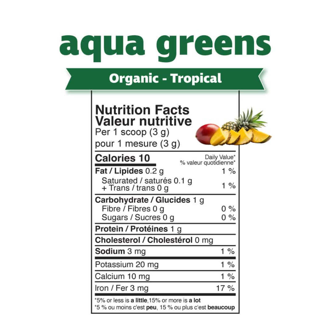 Prairie Naturals Aqua Greens Tropical 3g Powder