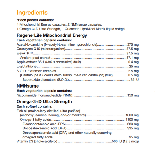 Natural Factors Longevity 30 Pack