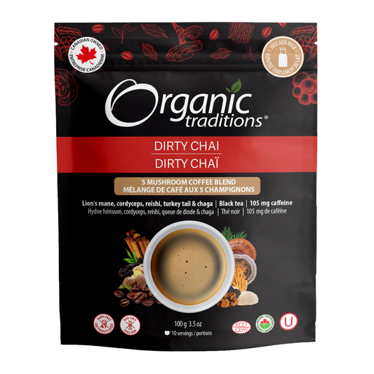 Organic Traditions Dirty Chai Mushroom Coffee Blend 100g