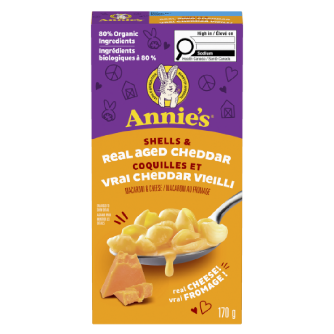 Annie's Shells & Real Aged Cheddar Macaroni & Cheese 170g