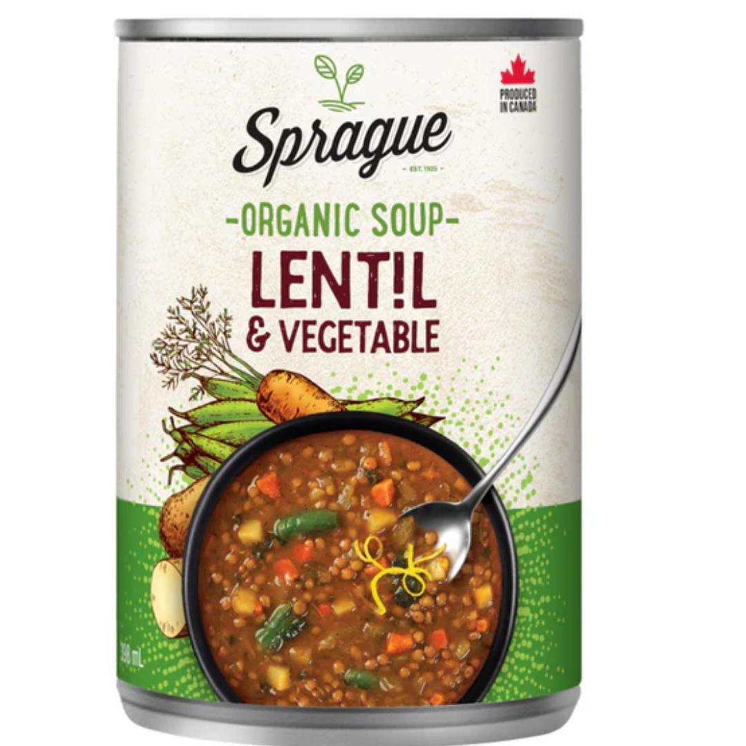 Sprague Organic Lentil & Vegetable Soup 398ml