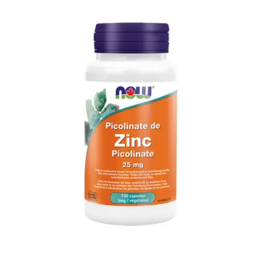 NOW Zinc Picolinate 25mg 100 Veggie Caps