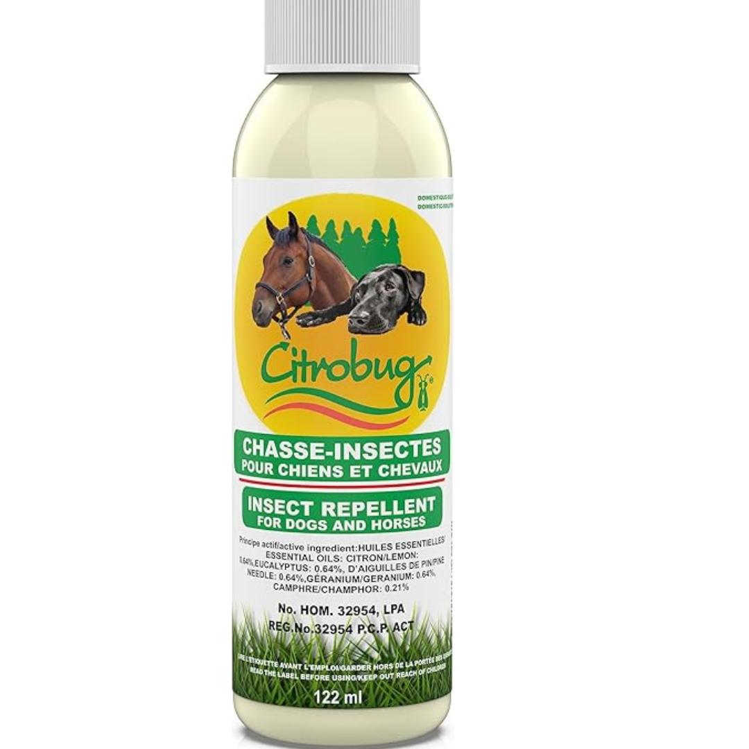 Citrobug Essential Oils Based Insect Repellent for Dogs and Horses - No Deet, 122 ml