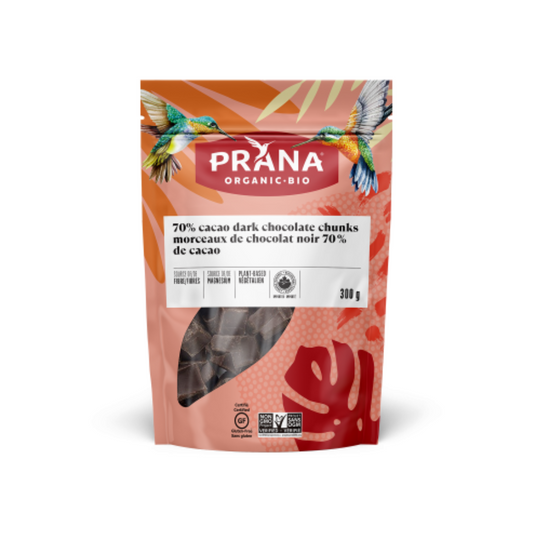 Prana Organic Dark Chocolate Chunks (70%) 300g