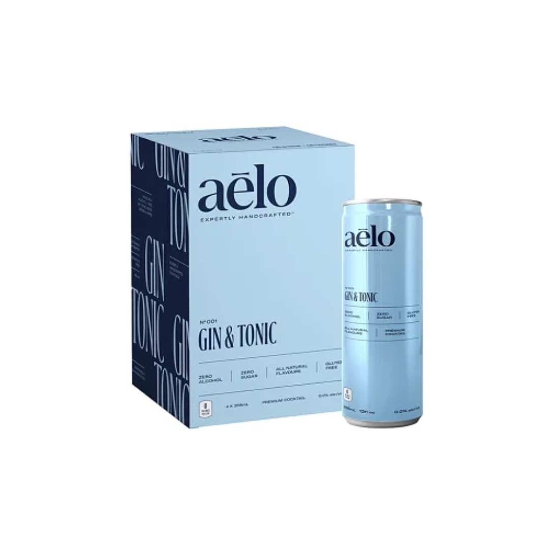 Aelo Gin & Tonic Non Alcoholic 4x355ml