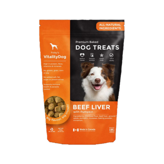 Foley's Vitality Dog Beef Liver Pumpkin Treats 400g