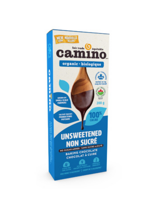 Camino Unsweetened Baking Chocolate  (Organic) 200g