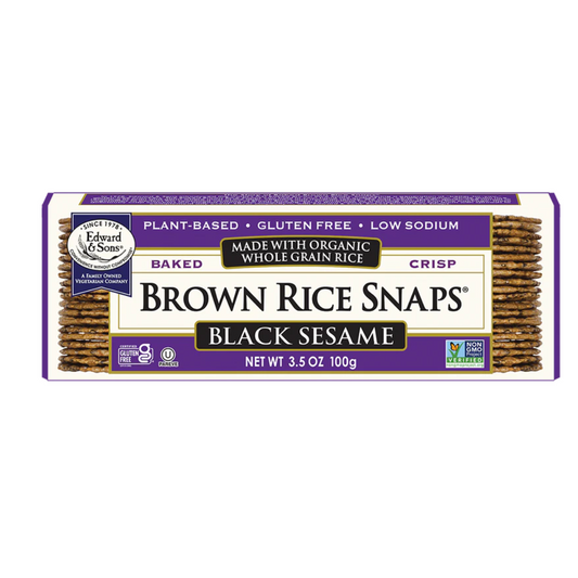 Edward & Sons Brown Rice Snaps Black Sesame 100g