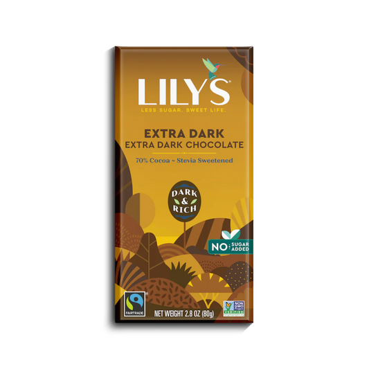 Lily's Sweets 70% Dark Choc Ba Stevia 80g
