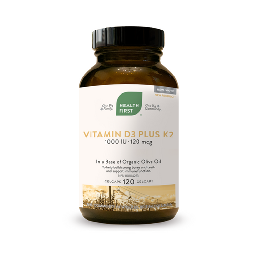 Health First Vitamin D3 Plus K2 1000IU 120mcg
