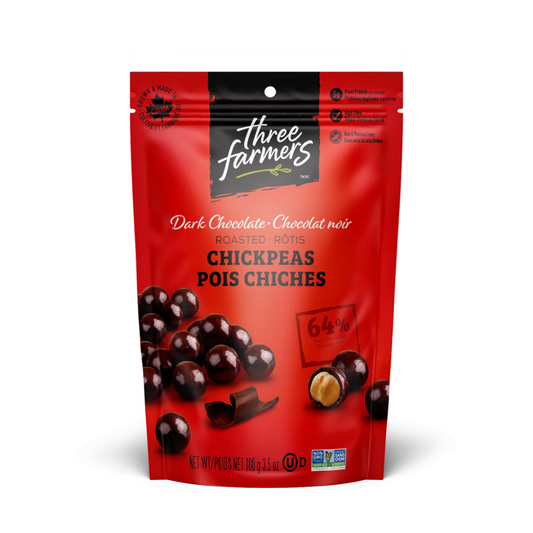 Three Farmers Dark Chocolate Roasted Chickpeas 100g