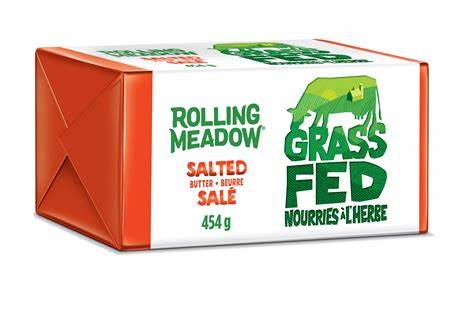 Rolling Meadow Grass Fed Butter Salted 454g Frozen