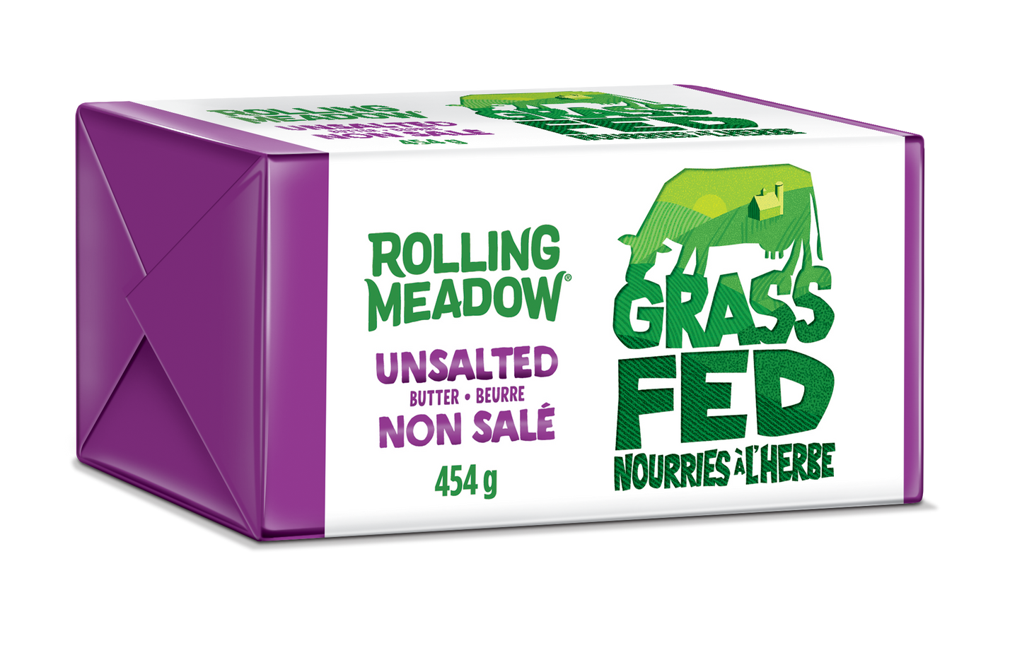 Rolling Meadow Grass Fed Butter Unsalted 454g Frozen