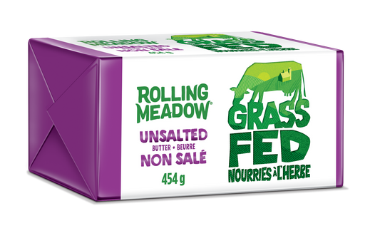 Rolling Meadow Grass Fed Butter Unsalted 454g Frozen