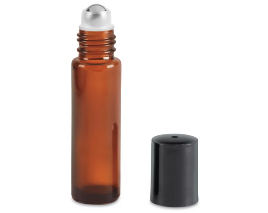 Glass Roll-On Bottle Amber Color.