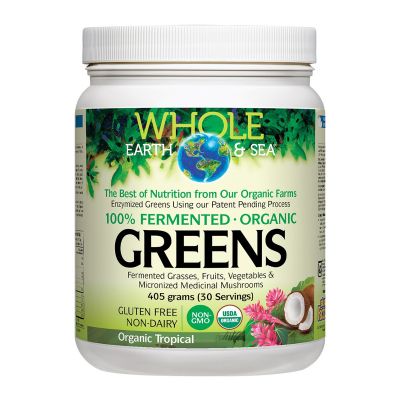 Whole Earth & Sea Organic 100% Fermented Greens Tropical 405g