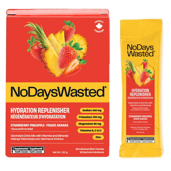 Hydration Replenisher NoDaysWasted Strawberry Pineapple 1pc