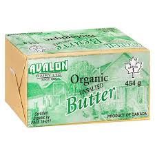 Avalon Organic Butter Unsalted 454g Frozen