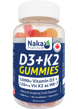 Naka D3 & K2  Gummies 60 gummies