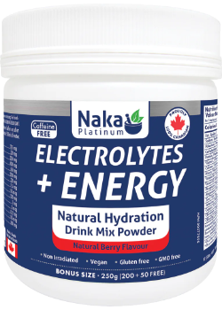 Naka Electrolytes + Energy Drink Powder Berry 250g