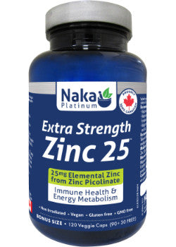 Naka Zinc 25mg Picolinate 120 veg caps